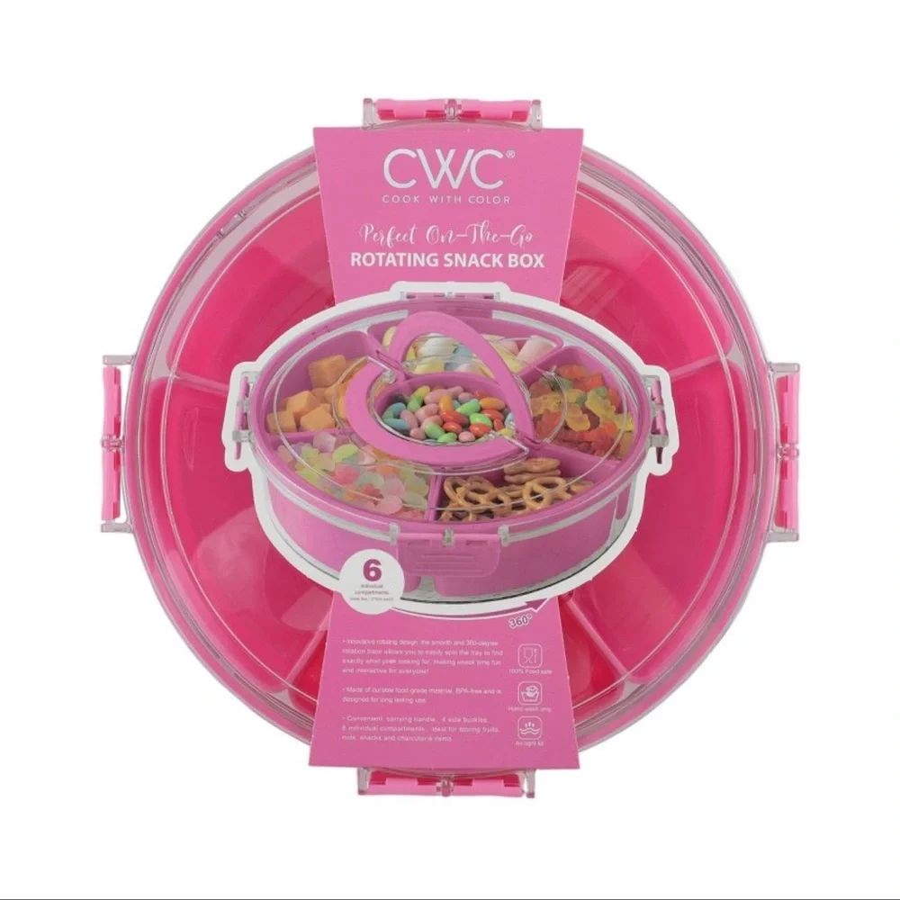 CWC Lazy Susan Snackel Box in Pink - Picture 2 of 11